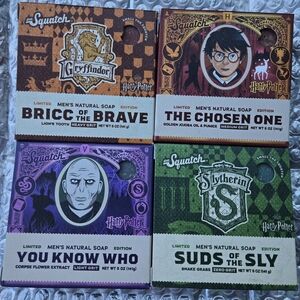 Dr. Squatch Harry Potter Voldemort Slytherin Gryffindor Bar Soap Set Of 4